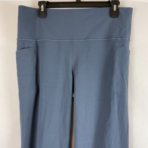Athleta Salutation Stash Flare Pant XL Slate Blue Tech Pockets - Picture 3 of 11